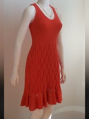 By CYNTHIA ROWLEY Knit Orange Dress